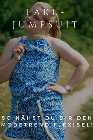 Jumpsuits sind ein Sommertrend. Trotz seiner coolen Optik und des bequemen Tragegefühls, haben sie aber auch Nachteile. Ich erkläre dir in meinem Blogbeitrag, wie du ein Outfit nähst, das die modische Optik eines Jumpsuits hat, obwohl es ein Zweiteiler aus Coachella-Shorts und Superbia ist.