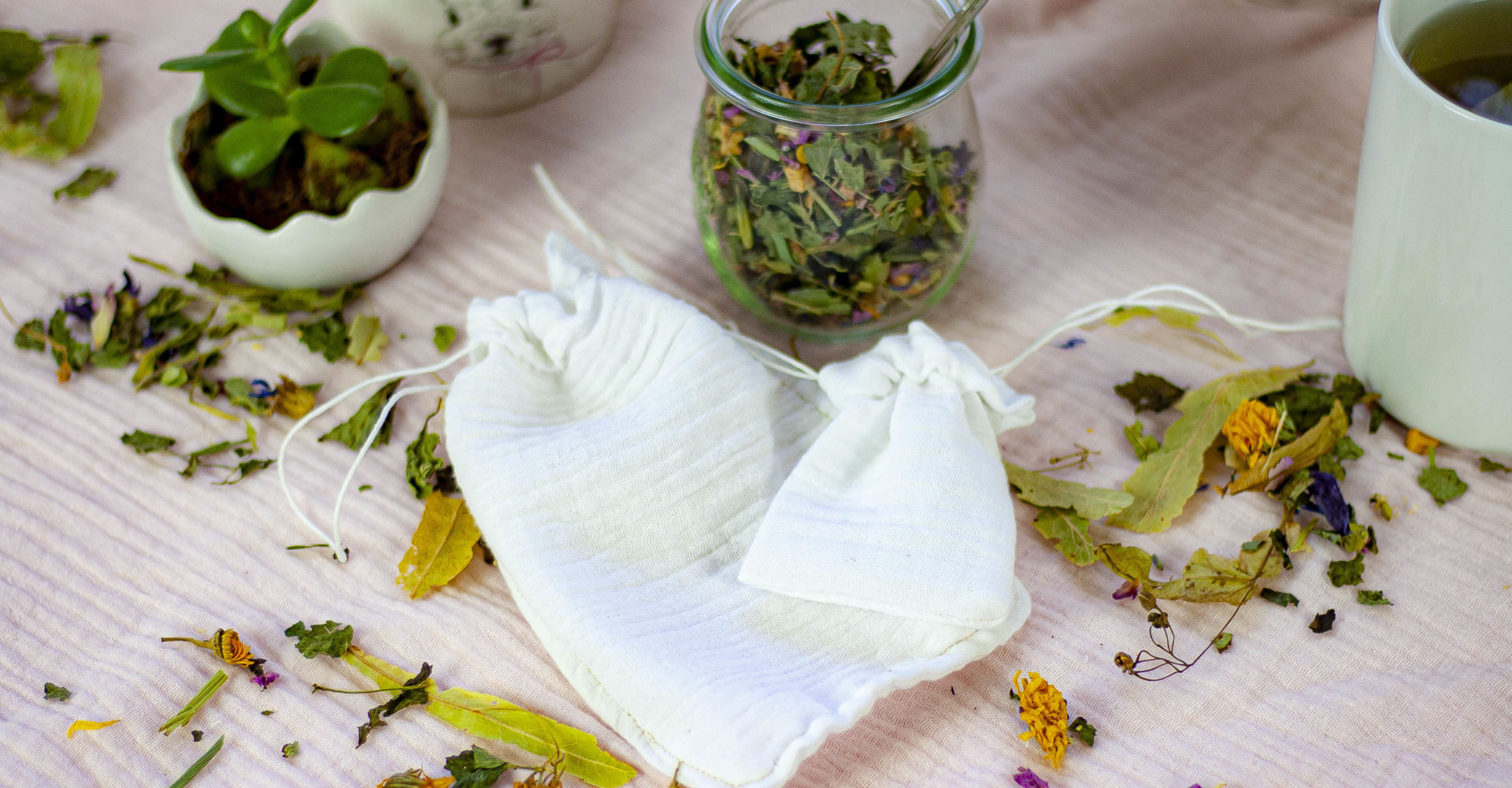 Teebeutel nähen Anleitung für Zerowaste-Teefilter