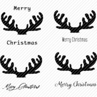 Plotterdatei Übersicht zum plotterdateiset Christmas Antlers von LaLilly Herzileien