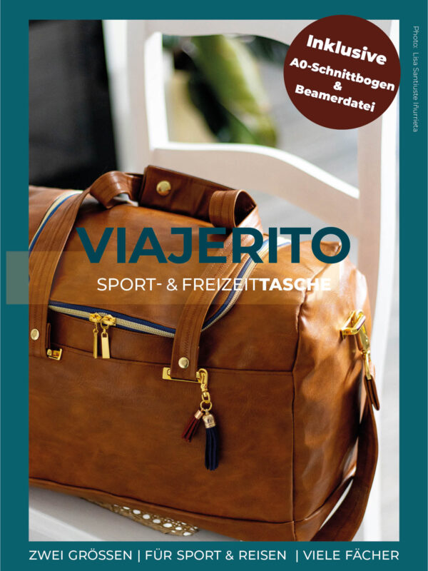 Sport- und Freizeittasche nähen: Schnittmuster und Nähanleitung Travelbag Viajerito von LaLilly Herzileien