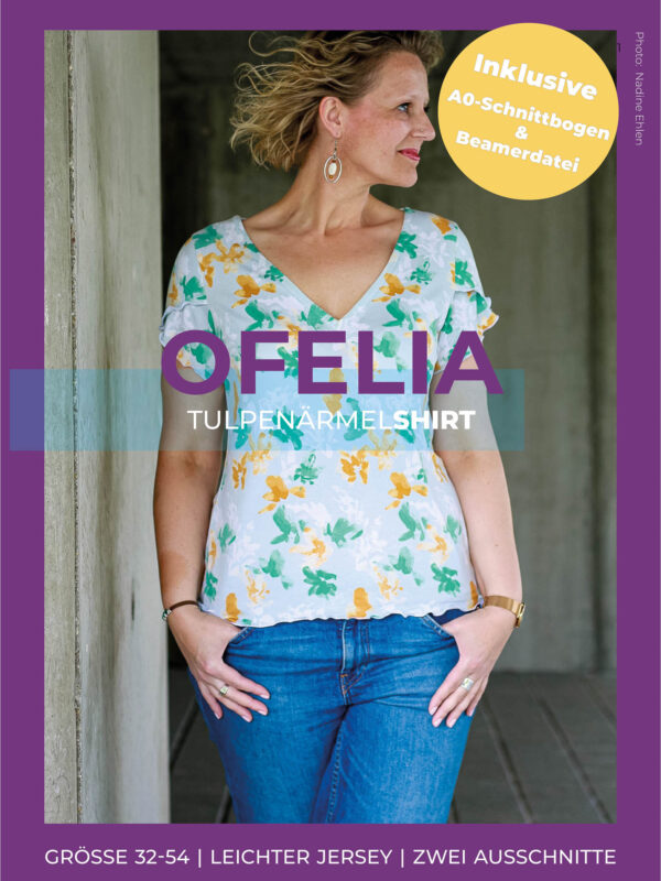 T-shirt mit Tulpenärmeln LaLilly Herzileien Ofelia