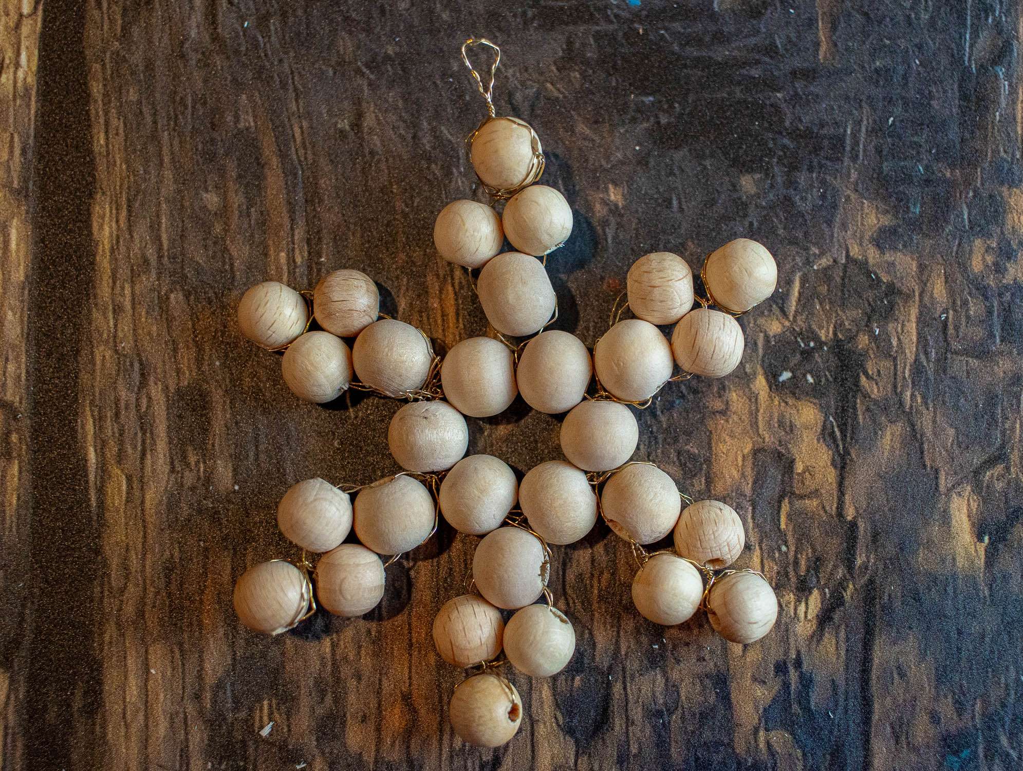 100 Bedruckte Holzperlen – 11x12mm Mit Großen Löchern Für DIY-Schmuck