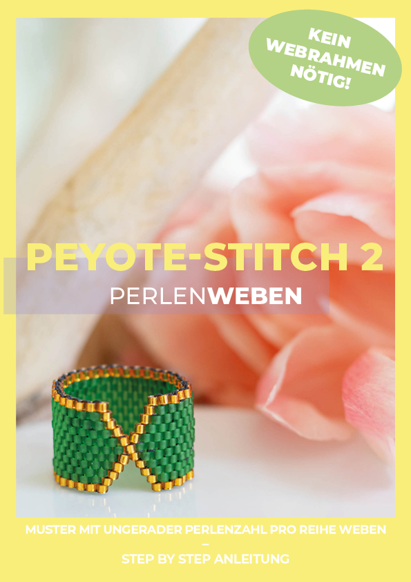 Mit der Anleitung Perlenweben in Peyote-Technik mit ungerader Perlenzahl pro Reihe kannst du erste Schmuckstücke mit Abnhamen fertigen.