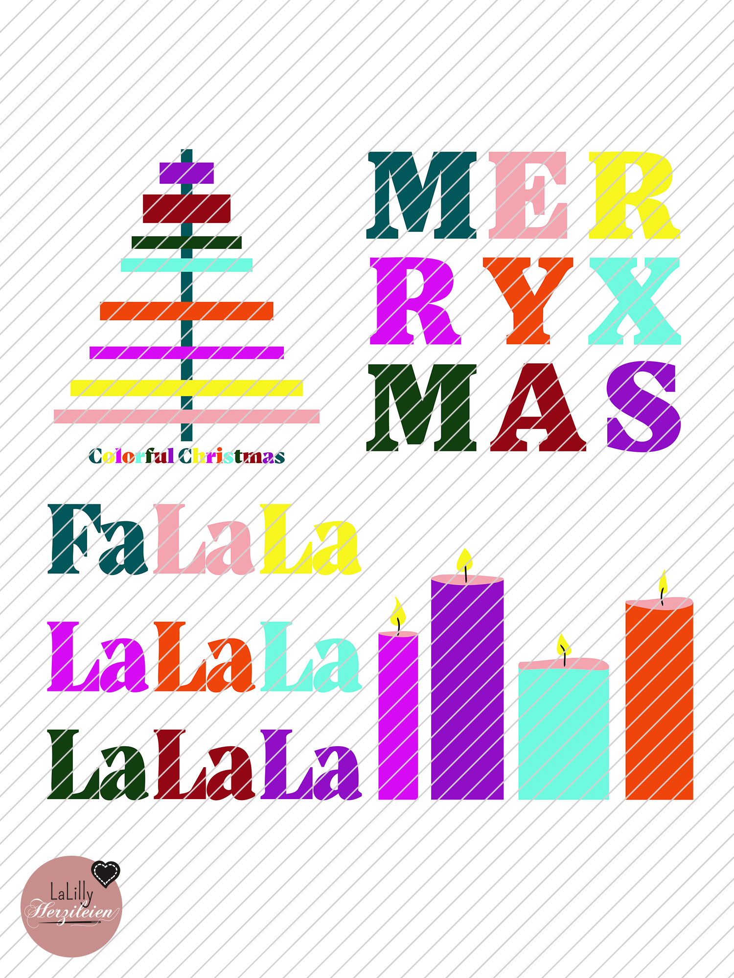 Plotterdatei-Set: Colorful Christmas – Bild 6